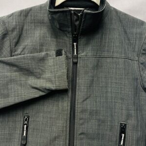 EUC! Roper Girls Grey/Black Polyester Softshell Jacket Fleece Lined